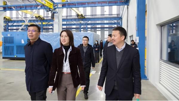 慈溪市副市长率考察团莅临淄博蓝冠注册压缩机公司调研