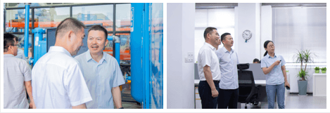倪跃忠率队来淄博蓝冠注册压缩机有限公司调研
